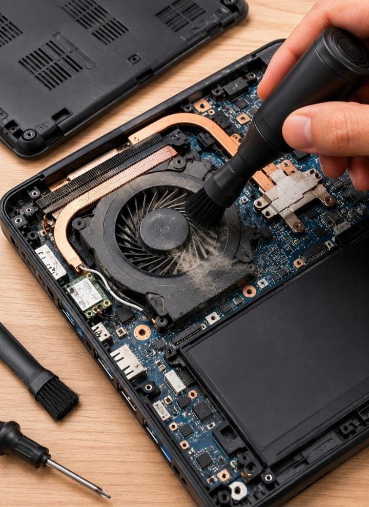 Panduan Bebas Overheat: Cara Aman Sedot Debu Kipas Laptop Tanpa Merusak Komponen